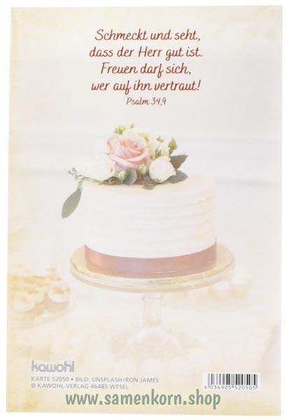 Faltkarte "Herzlichen Segenswunsch zur Hochzeit"