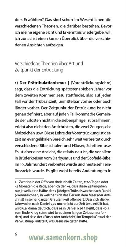 Entrückung der Gemeinde, Band 27 Reihe Orientierung / Heft