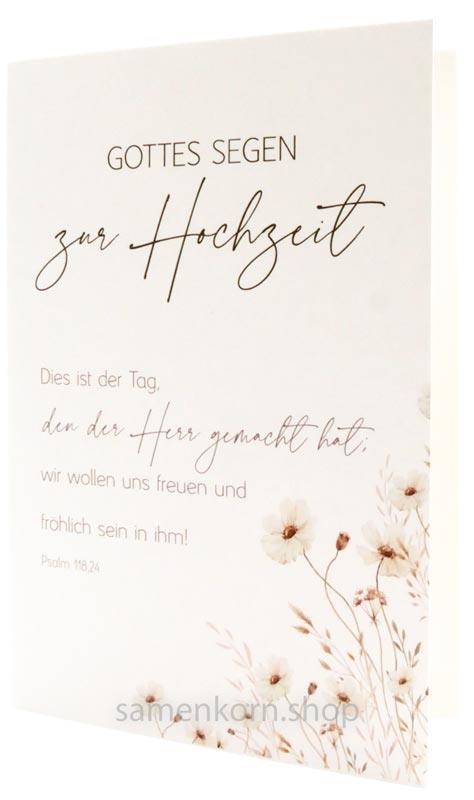 Faltkarte zur Hochzeit "Dies ist der Tag" - Ps. 118,24