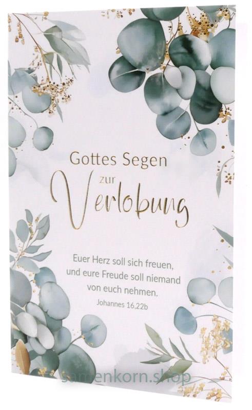 Faltkarte "Gottes Segen zur Verlobung" Joh. 16,22