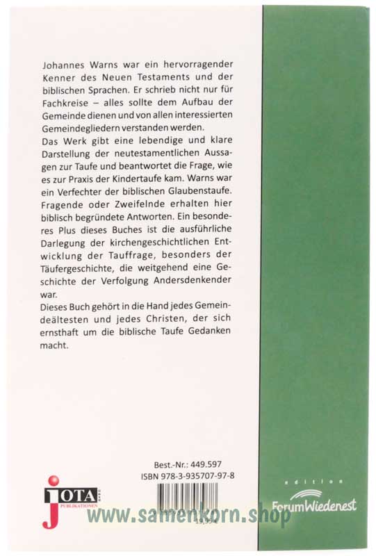 Die Taufe / Buch