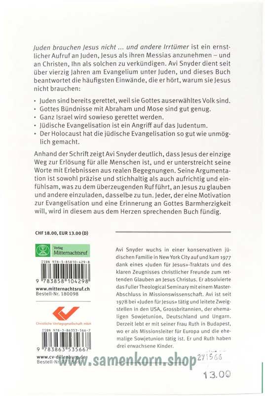 Juden brauchen Jesus nicht... und andere Irrtümer / Buch