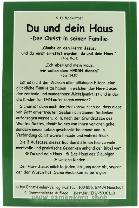 Du und dein Haus / Der Christ in seiner Familie  / Buch