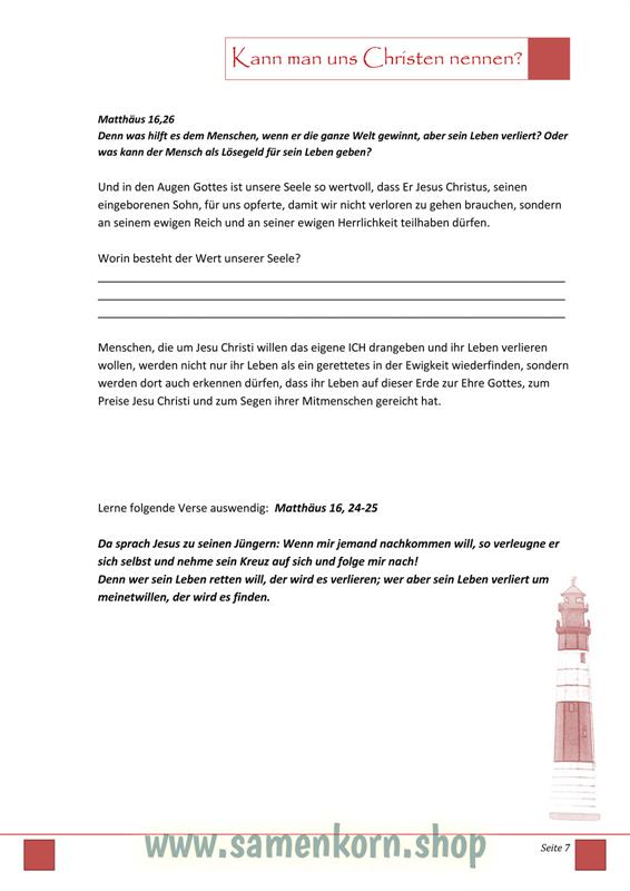 Kann man uns Christen nennen? / Jüngerschaftskurs
