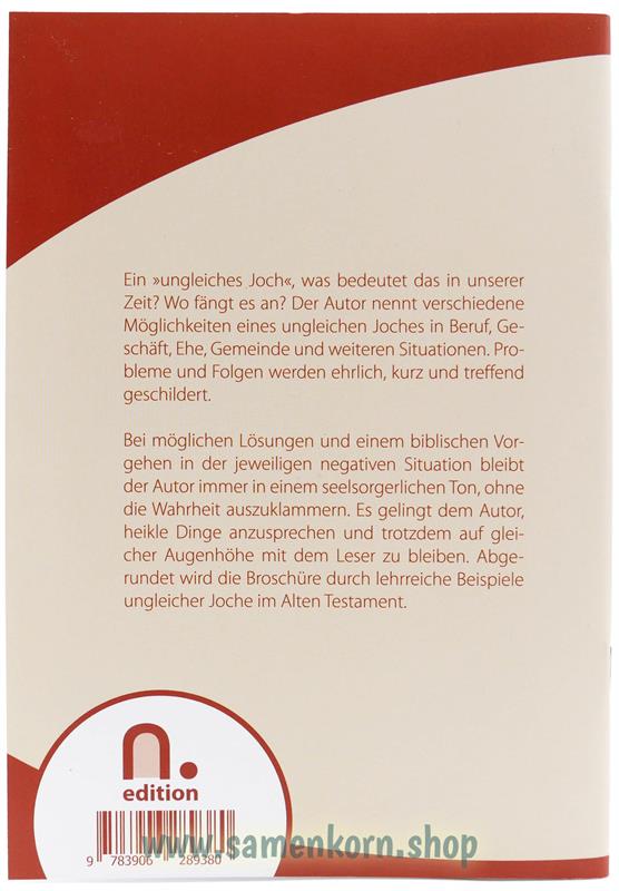 Gedanken über das ungleiche Joch / Heft