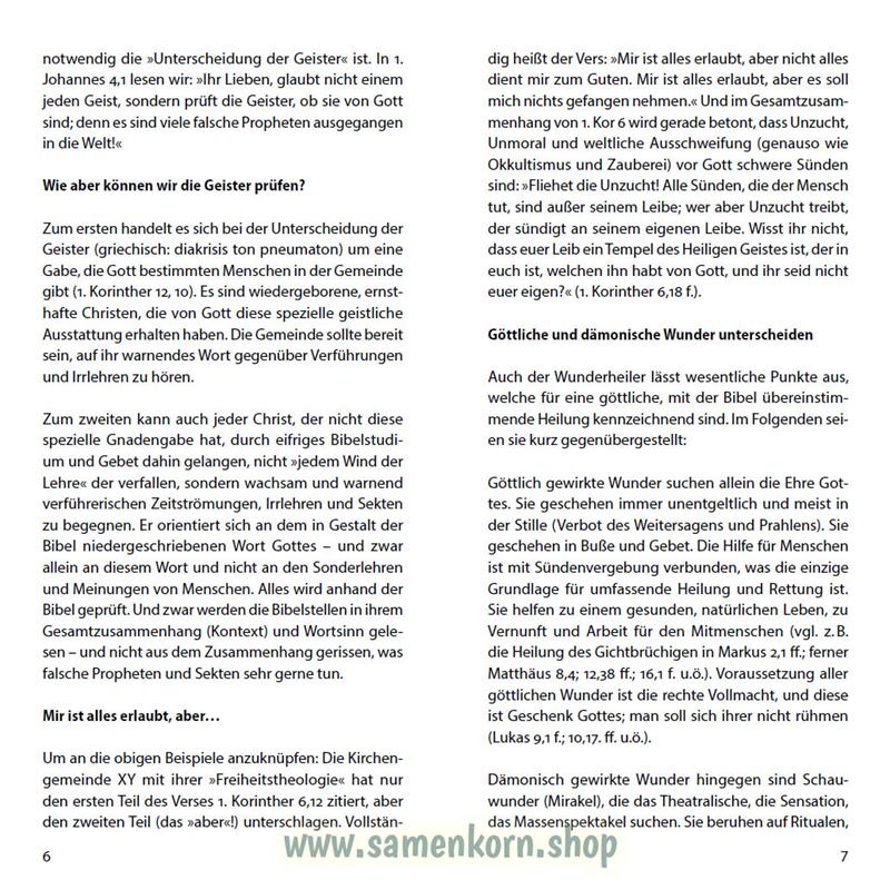 Geisterunterscheidung, Band 36  Reihe Orientierung / Heft