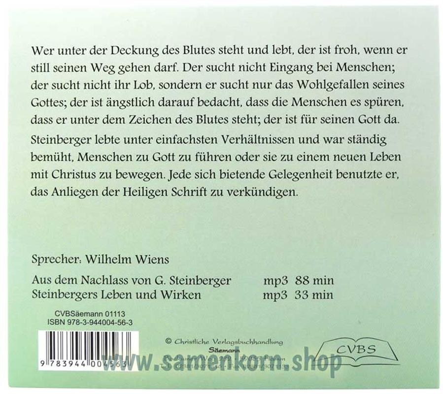 Aus dem Nachlass von Georg Steinberger / MP3-Hörbuch