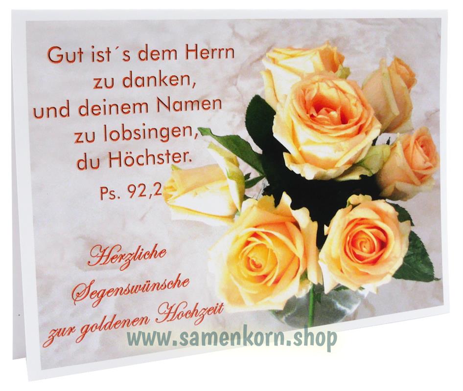 Doppelkarte zur Goldenen Hochzeit