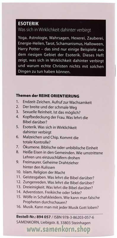 Esoterik, Band 5  Reihe Orientierung / Heft