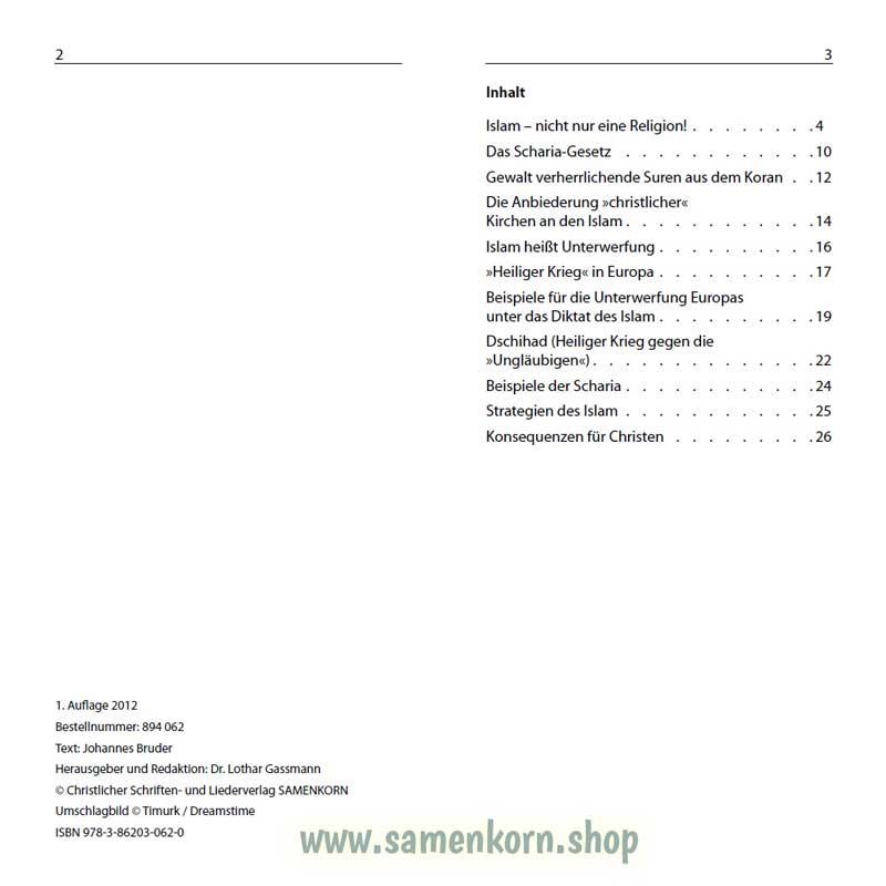 Islam, Band 10  Reihe Orientierung / Heft
