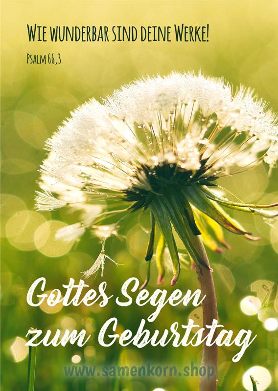 Gottes Segen zum Geburtstag / Psalm 66,3