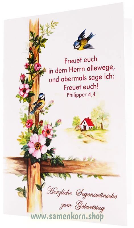 Doppelkarten zum Geburtstag / Set "Blumen" 5 Karten