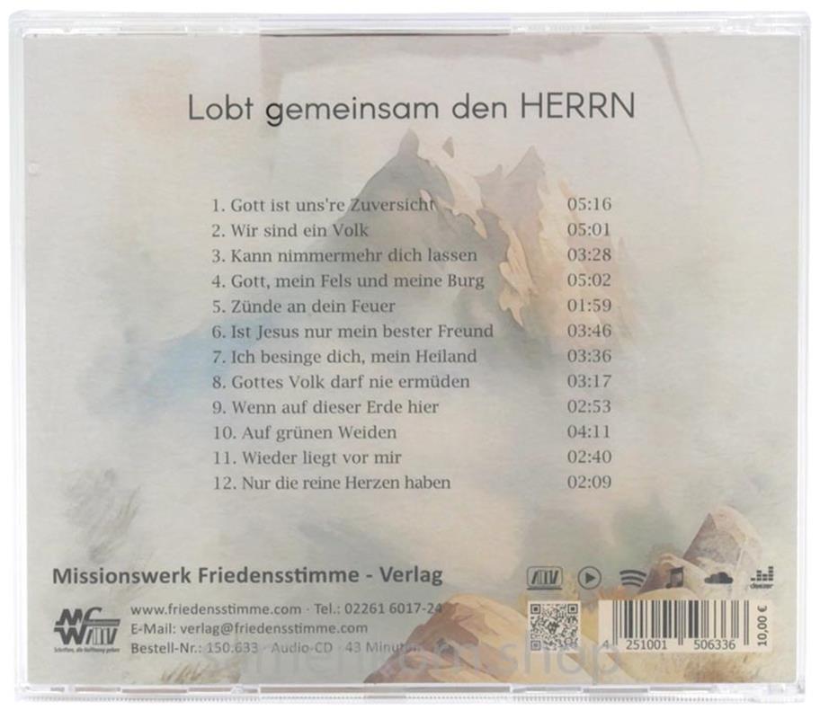 Lobt gemeinsam den Herrn / Lieder-CD