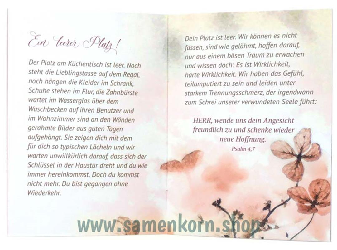 Mit Hoffnung leben / Grußheft