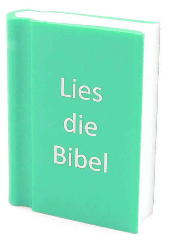 Radiergummi "Lies die Bibel", grün