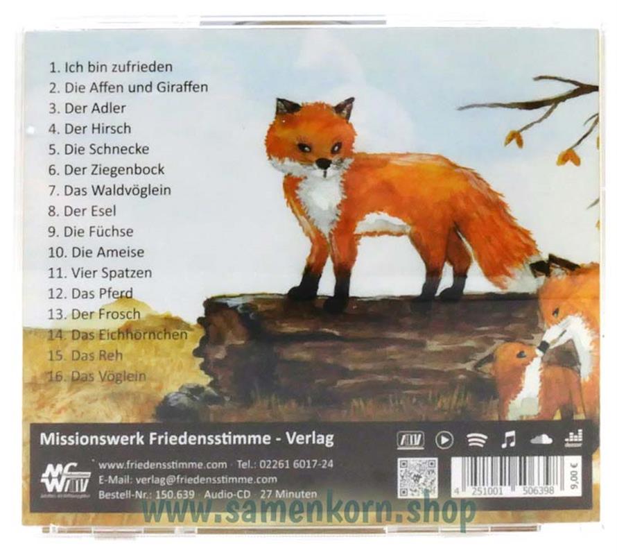 Tierlieder für Kinder / Kinderlieder-CD