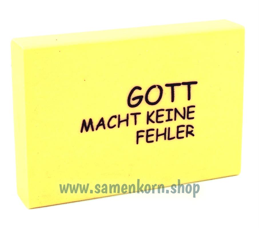 Radiergummi Neon "Gott macht keine Fehler", pink
