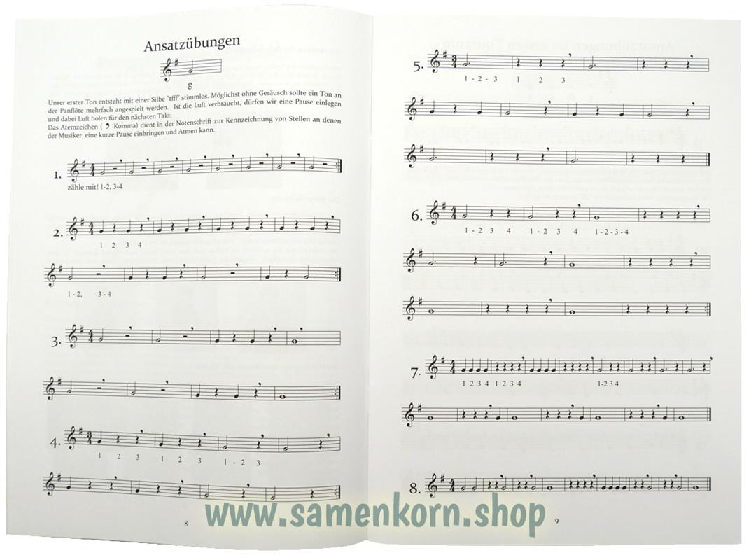 Panflötenschule Band 1 / Notenheft