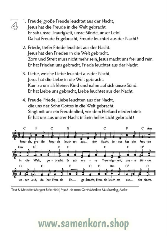 Lieder der Weihnacht / 78 Lieder / Liederheft