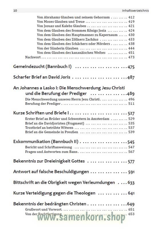 Die Schriften des Menno Simons /  Buch