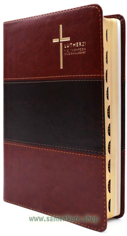 Luther21 F. C. Thompson Studienausgabe, braun/dunkelbraun, GS, GR / Buch