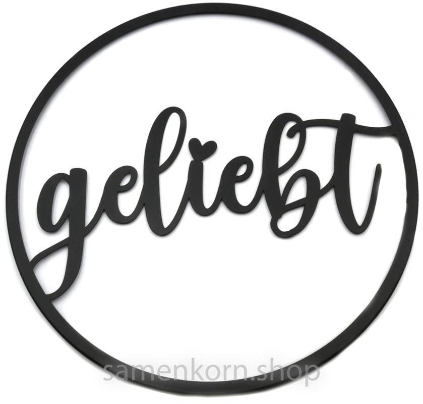 Wanddeko "geliebt"
