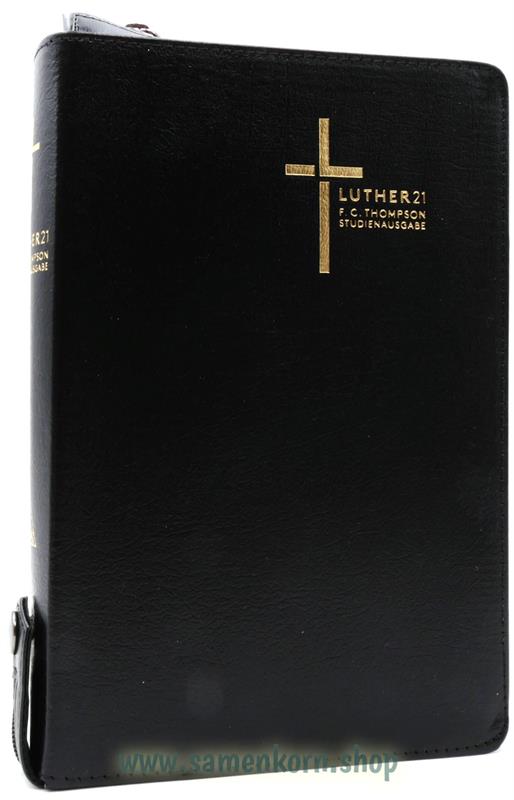 Luther21 F. C. Thompson Studienausgabe, Lederfaser, schwarz, GS, GR, RV / Buch 161211