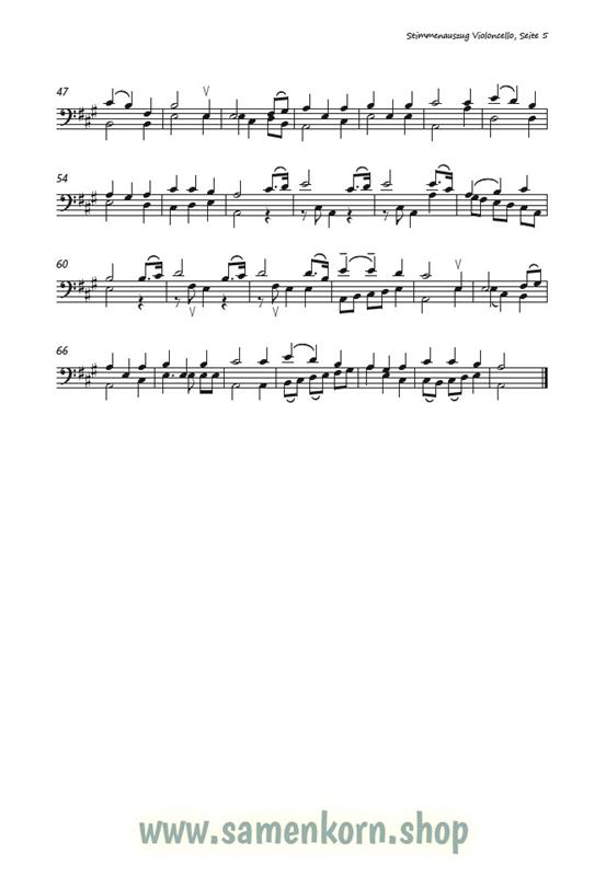 Lobt froh den Herrn / Stimmenauszüge Cello / Noten