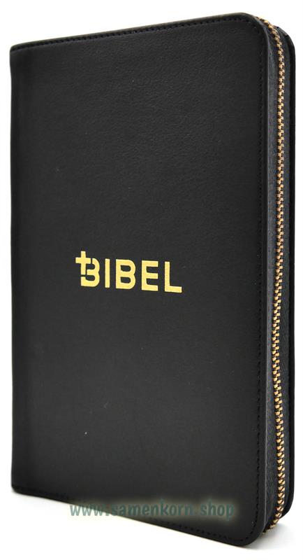 Schlachter 2000 Miniatur-Bibel, schwarz, GS, RV, Kalbsleder/ Buch