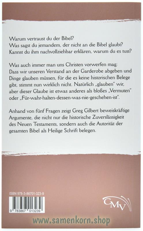 Warum ich der Bibel vertraue / Buch