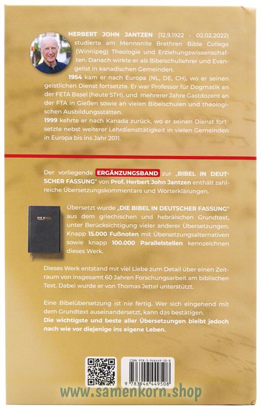Ergänzungsband zur "Bibel in deutscher Fassung" / Buch