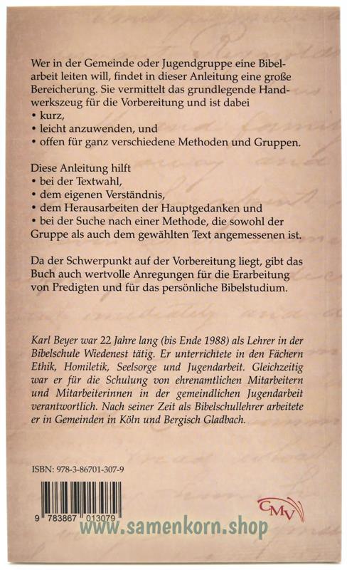 Wie bereite ich eine Bibelarbeit vor? / Buch