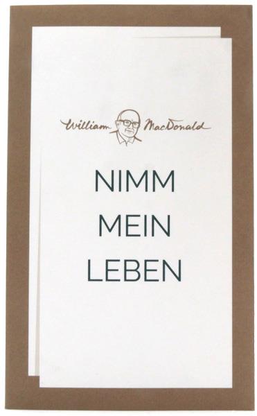 Nimm mein Leben / Buch