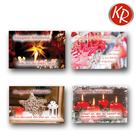 Mini-Kärtchen Advent / 20 Stück
