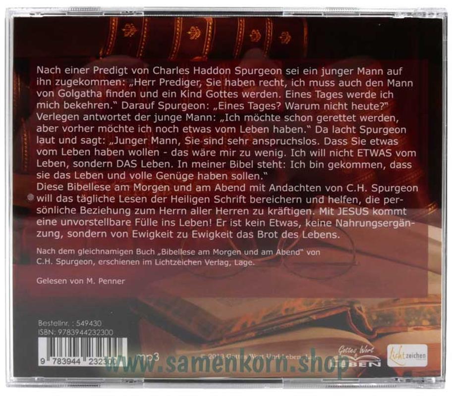Bibellese am Morgen und am Abend / 4 MP3- Hörbuch
