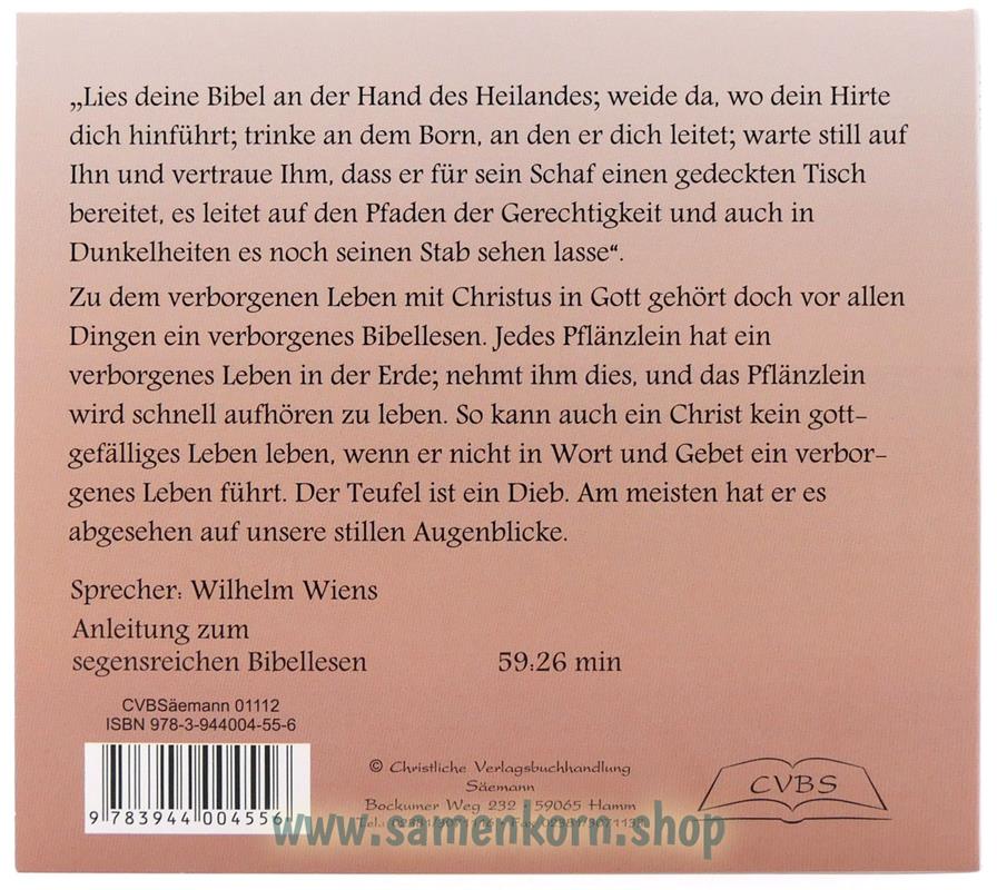 Anleitung zum segensreichen Bibellesen/ MP3-Hörbuch