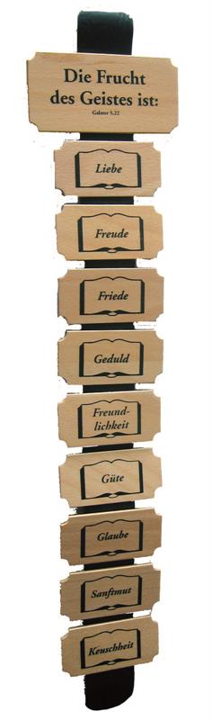 Wanddekoration aus Holz / Die Frucht des Geistes