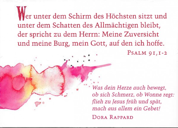 Spruchkärtchen mit Bibelworten "Zuversicht"