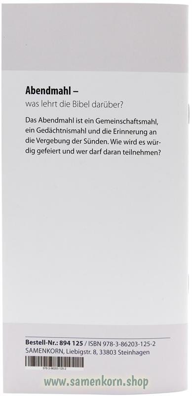 Abendmahl, Band 25  Reihe Orientierung / Heft
