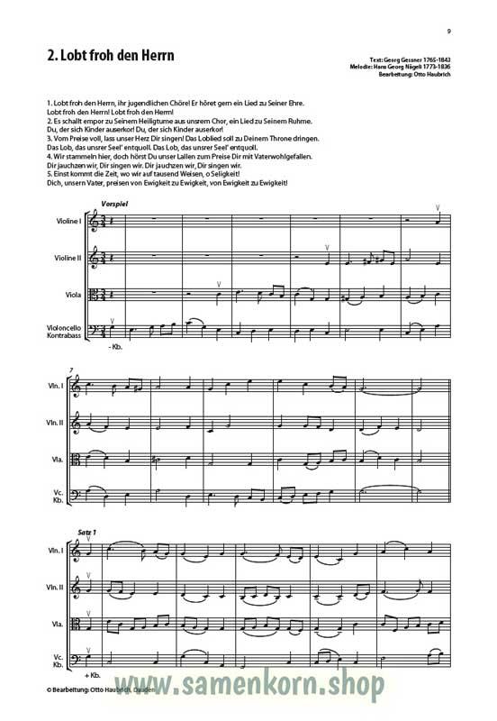 Lobt froh den Herrn / Partiturenheft / Noten
