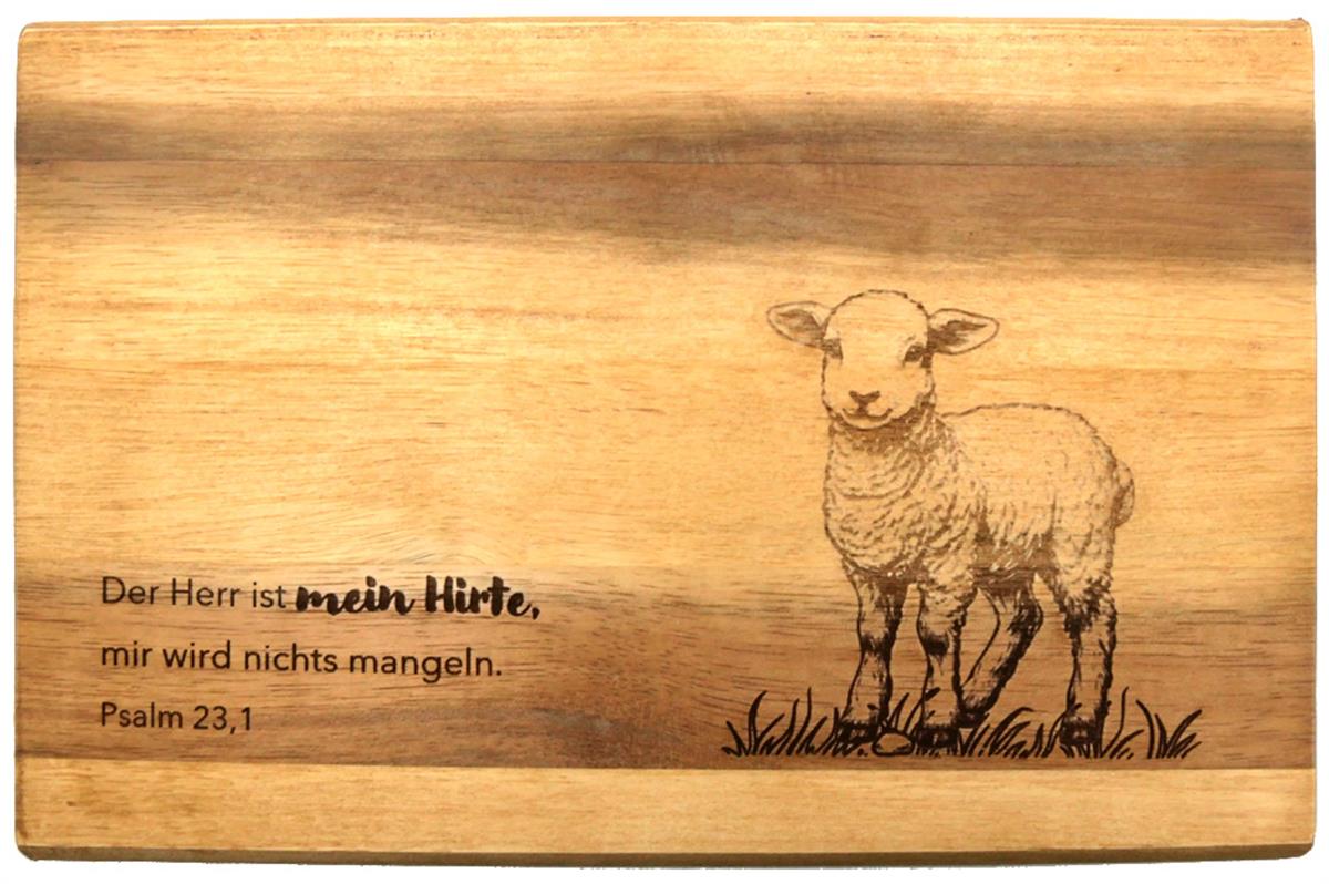 Frühstücksbrettchen "Schaf", Akazienholz