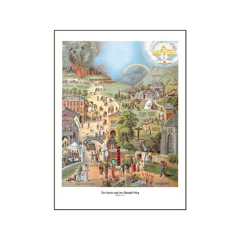 Poster 70x100cm "Der breite und der schmale Weg"
