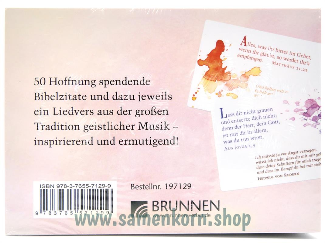 Spruchkärtchen mit Bibelworten "Zuversicht"