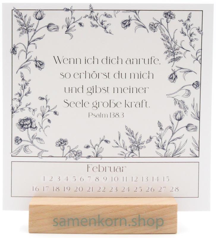Tischkalender mit Holzaufsteller