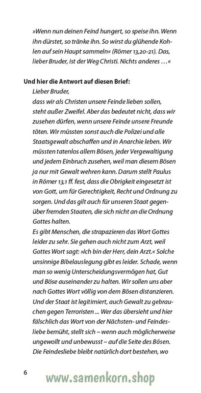 Feindesliebe, Band 29 Reihe Orientierung / Heft