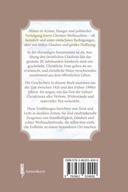 Weihnachten in der Erdhütte / Buch