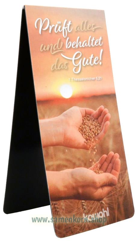 Magnetlesezeichen-Set Jahreslosung "Prüft alles und behaltet ..." / 3er-Set