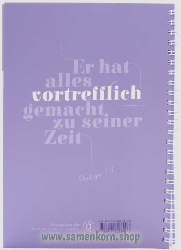 Notizbuch - Stille Zeit mit dir, Flieder