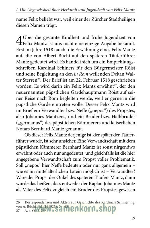 Felix Mantz / Buch