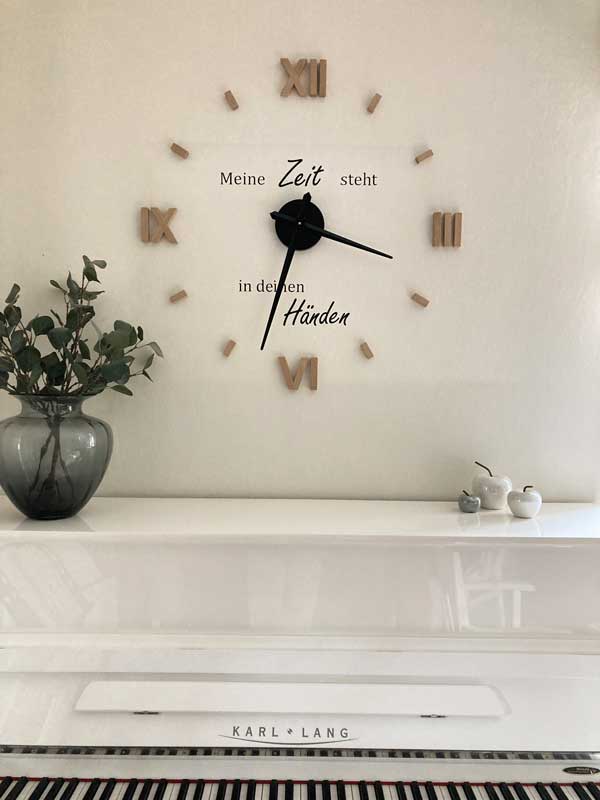 3D Wanduhr "Meine Zeit steht in deinen Händen"